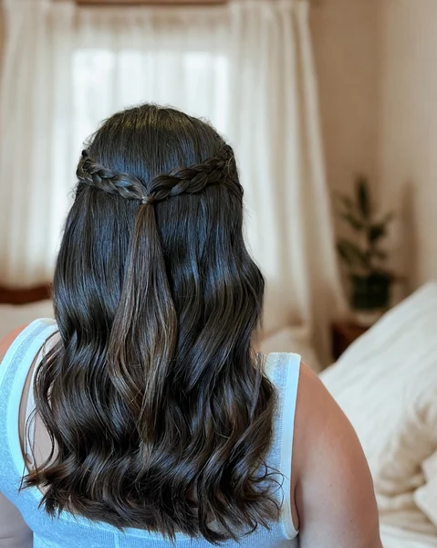 Simple Half-Up Braid Twist