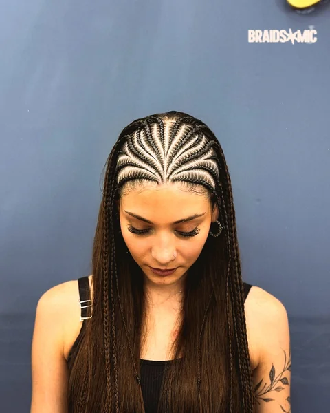Sunburst Cornrow Pattern