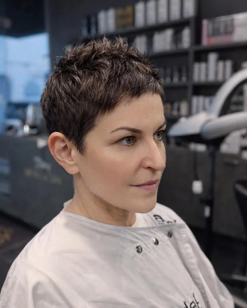 Cropped Choppy Pixie for Thick Hair