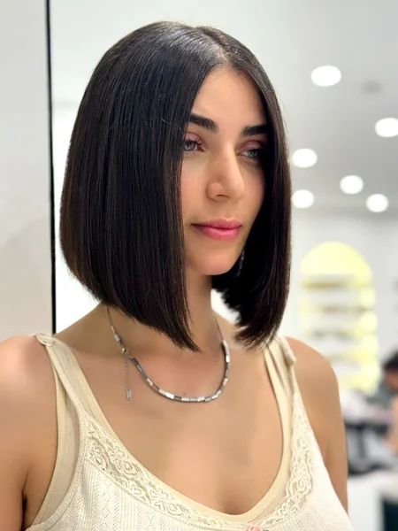 Graduated Angled Bob for Fine Hair