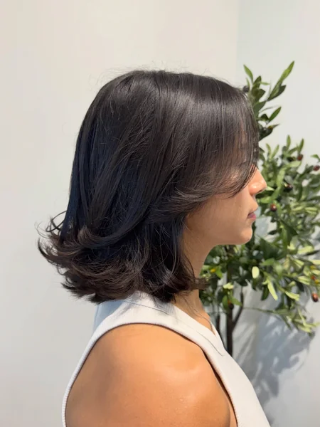 Long Layered Bob with Face-Framing Ends