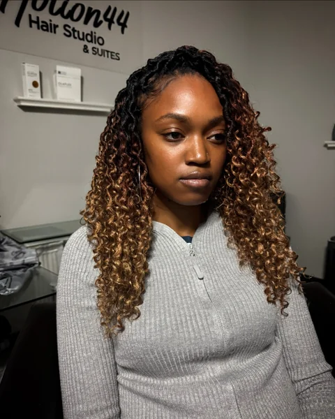 Ombre Curly Crochet Hairstyle