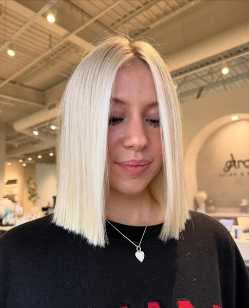 Platinum Blonde Blunt Lob