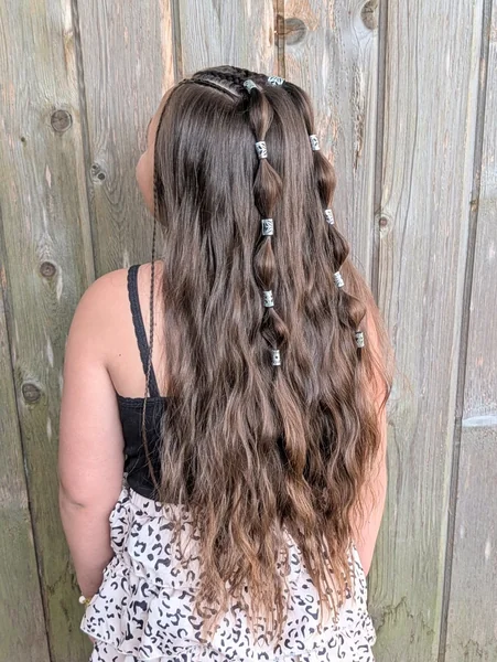 Boho Half-Up Bubble Braids