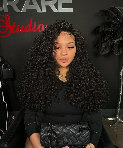 Curly Wig Hairstyle With Voluminous Curls