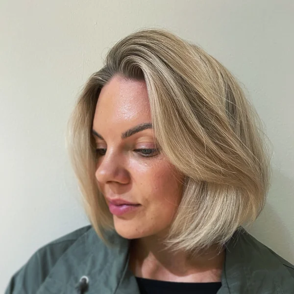 Blunt Round Bob for Thick Hair