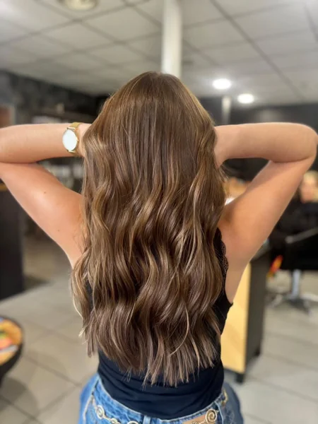 Natural Wavy Hairstyle, Back View