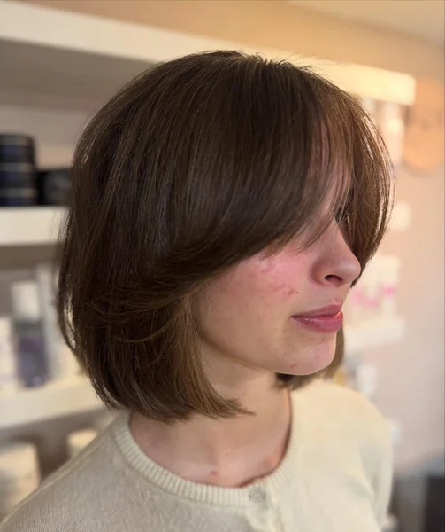 Bob with Fringe for Fine Hair