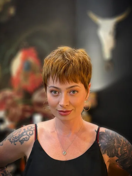 Blunt-Fringe Pixie for Fine Hair