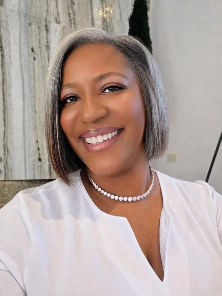 Sleek Gray Bob For Black Women