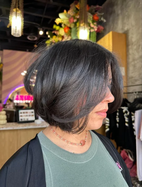 Angled Bob for Thick Hair