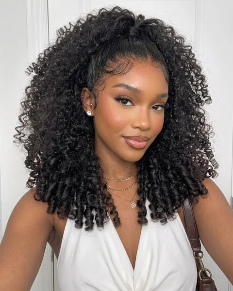 Curly Half Wig Hairstyle
