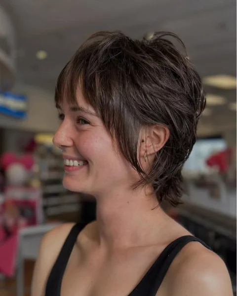 Shaggy Wet-Look Pixie