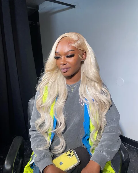 Platinum Blonde Long Wavy Wig