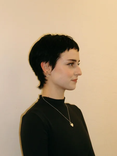 Clean Cut Pixie with Blunt Bangs