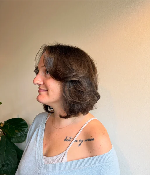 Wavy Curled-Under Bob