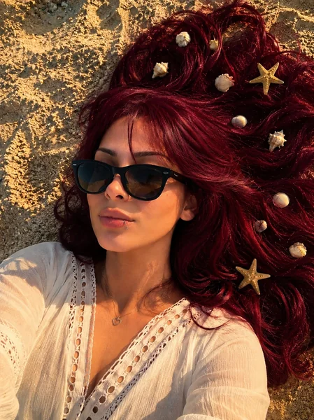 Beach Waves With Shells And Starfish