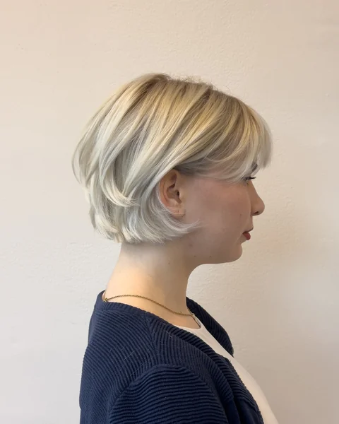 Short Layered Bob with Bangs for Women