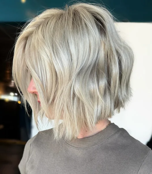 Short Blonde Shag Bob
