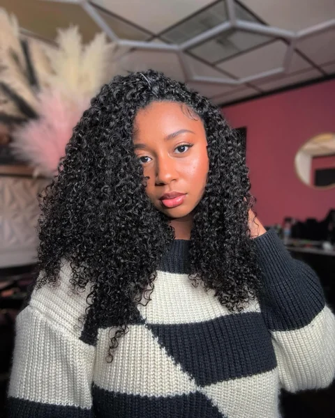 Cute Curly Crochet Hairstyle