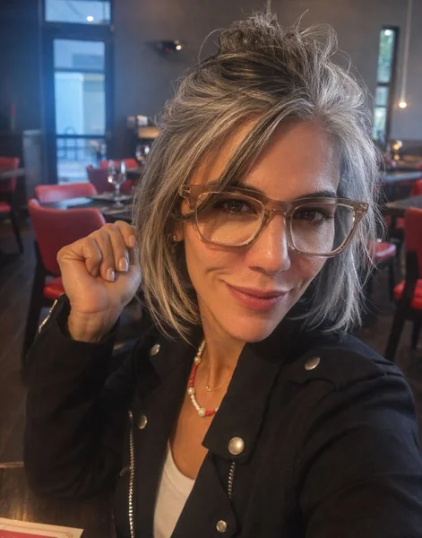 Textured Gray Bob With Side Sweep