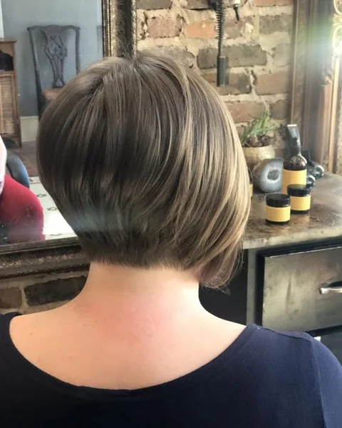 Inverted Stacked Bob for Thick Hair