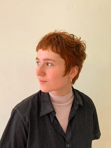 Cropped Red Pixie for Fine Hair