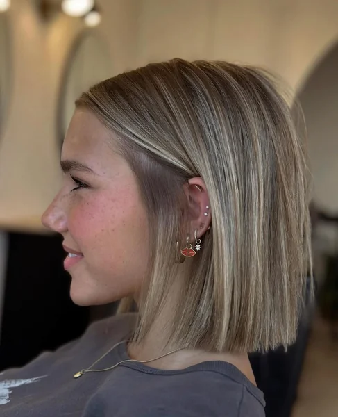Sleek Short Bob for Fine Hair