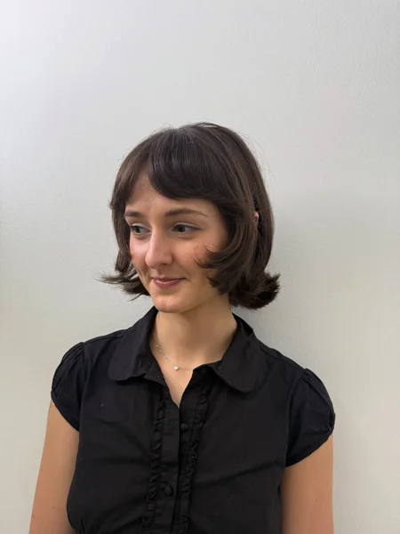 Flipped-Out Bob with Blunt Bangs