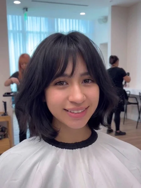Shaggy Layered Bob with Bangs