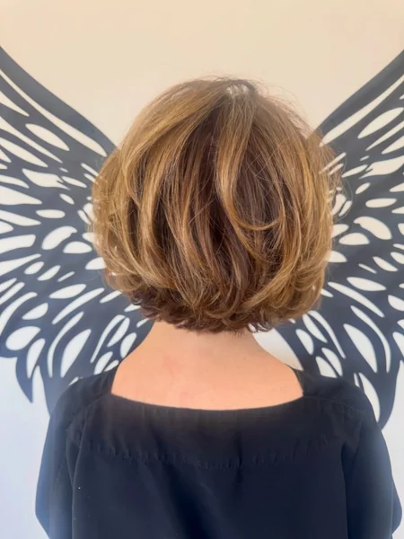 Blunt Bob Back View with Soft Waves