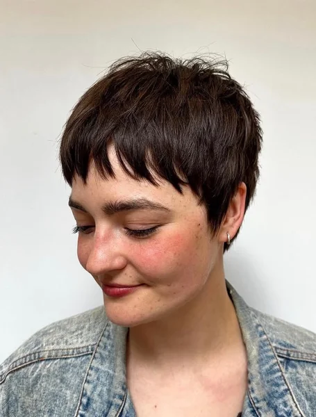 Rounded Pixie for Fine Hair and Round Faces