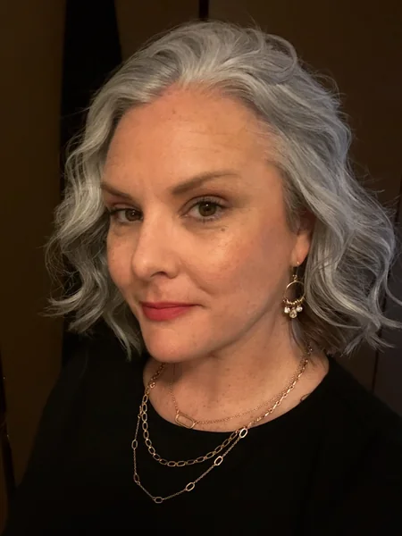 Long Layered Wavy Gray Hair