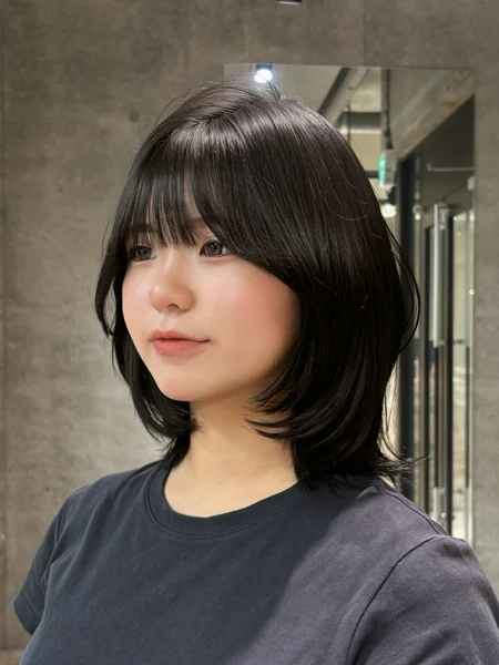 Layered Bob with Bangs