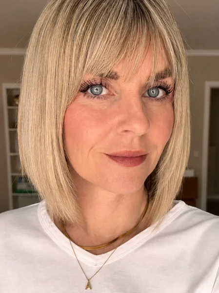 Short Blonde Bob for Older Women