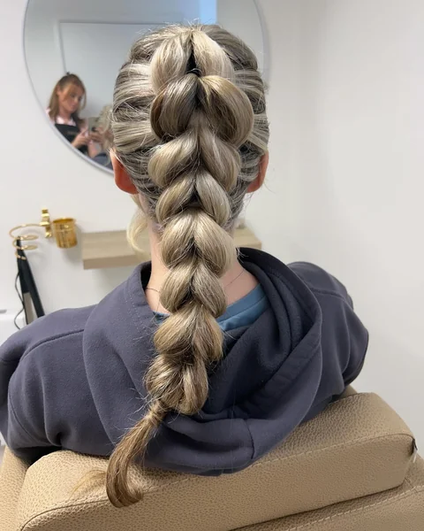 Classic Bubble Braid Ponytail