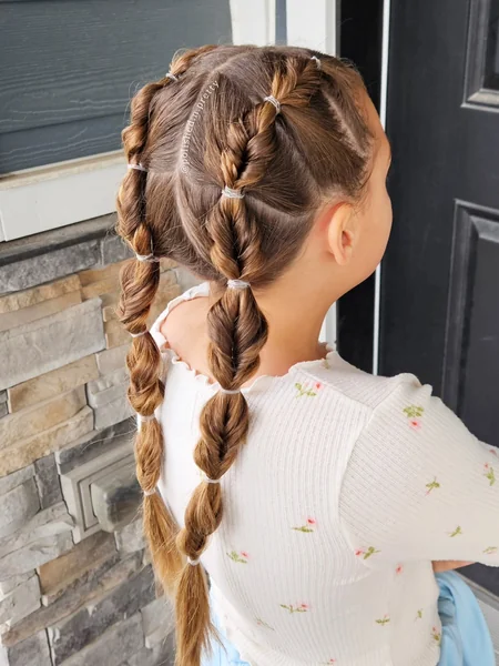 Twisted Rope Pigtails for School