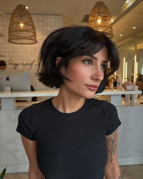 French Bob Haircut Black Hair