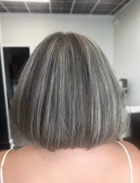 Back View of Short Textured Bob