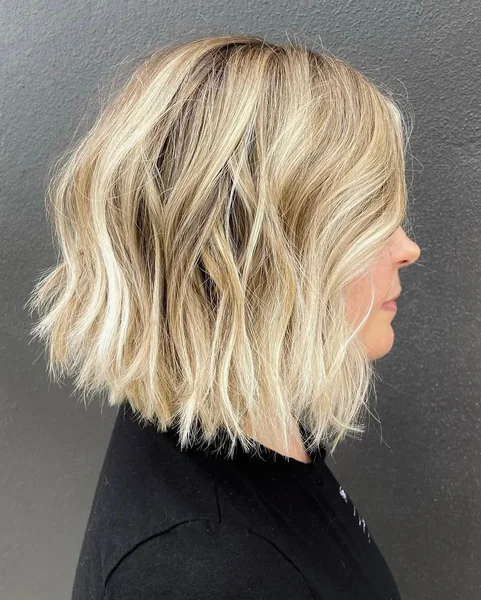 Choppy Wavy Bob for Thick Hair