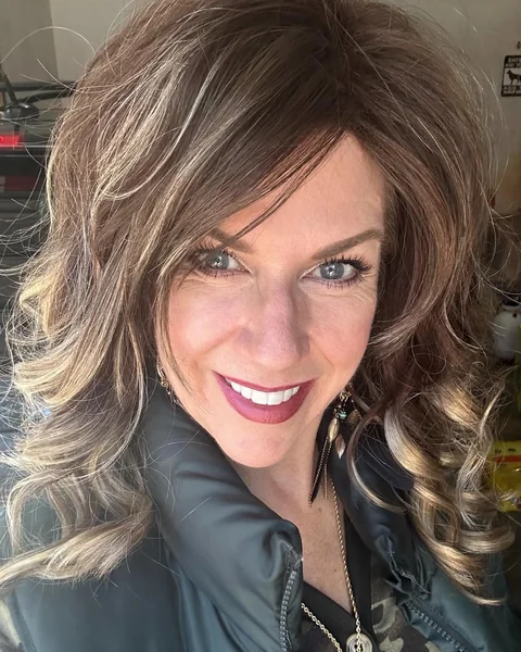 Long Curly Highlighted Hairstyle