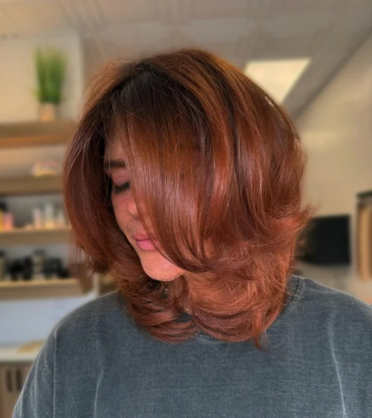 Layered Bob with Bangs for Women