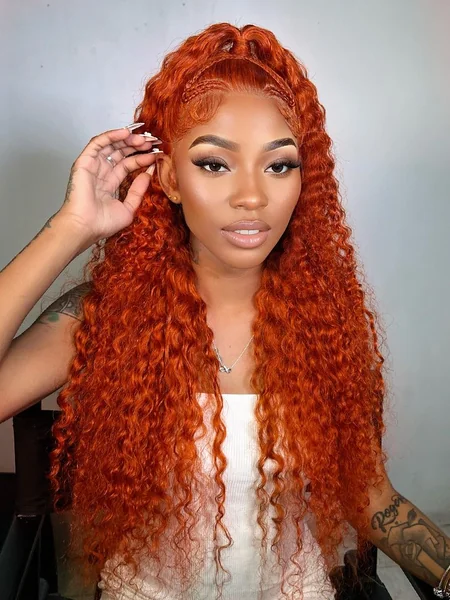 Ginger Curly Wig Hairstyle