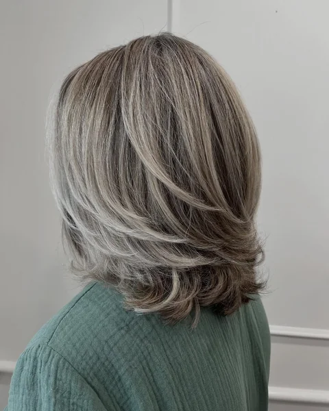 Back View Layered Shag Cut