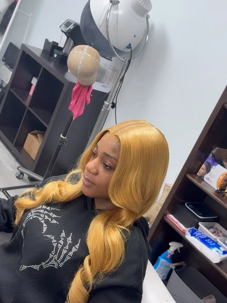 Golden Marigold Blonde Wavy Wig