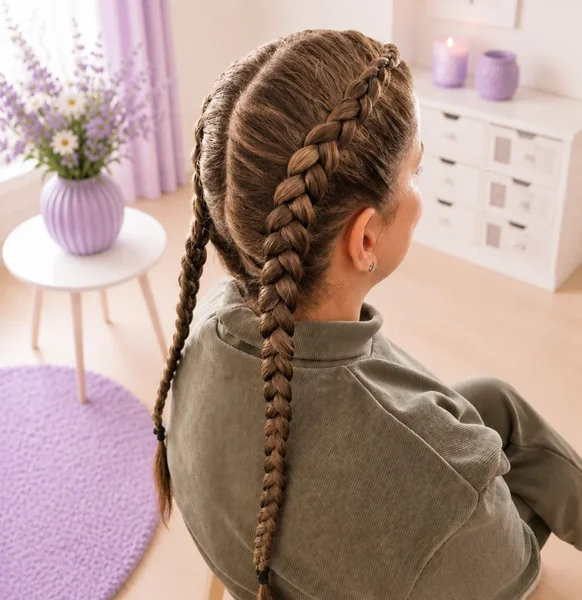 Step-by-Step Style Dutch Braids