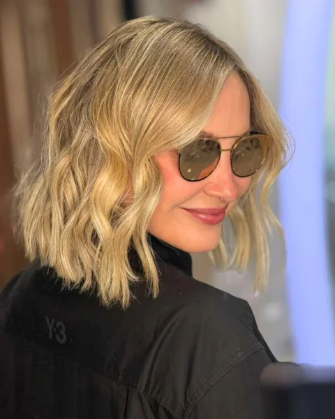 Cute Wavy Bob with Sunglasses