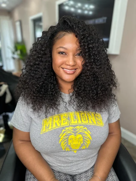 Voluminous Curly Crochet Hairstyle