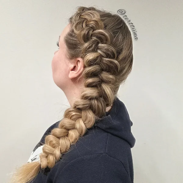 Front Dutch Braid, Minimal Style