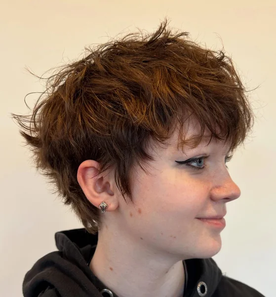 Layered Pixie with Textured Bangs